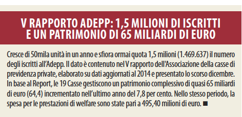 rapporto adepp